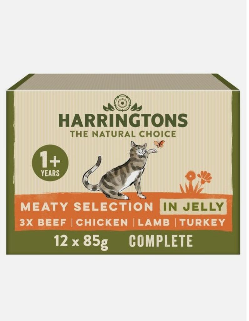 Harringtons Meaty Selection in Jelly Cat Food 12pk 85g - North East Pet Shop Harringtons