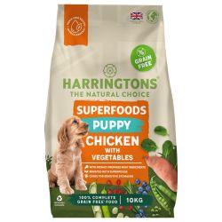 Harringtons Puppy Grain Free Superfoods Chicken & Vegetables, 10kg - North East Pet Shop Harringtons