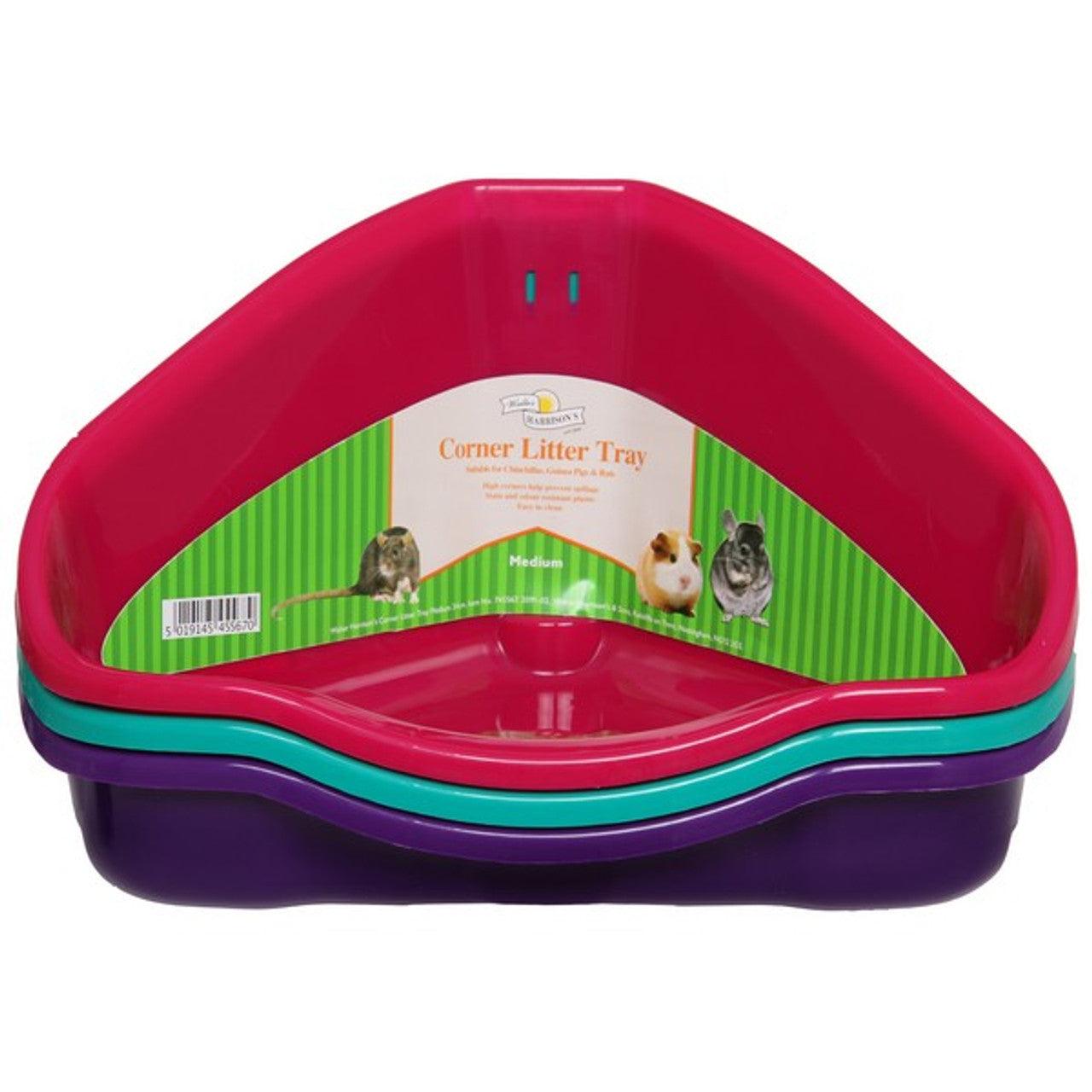 Harrisons Small Animal Corner Litter Tray 34cm - North East Pet Shop Walter Harrisons