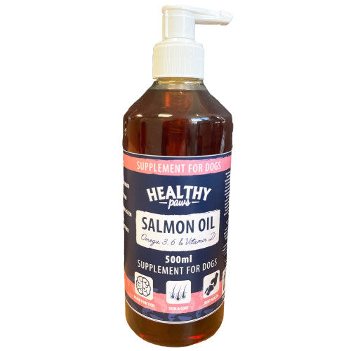 Heathly Paws Scottish Salmon Oil 500 ml - North East Pet Shop Healthy Paws