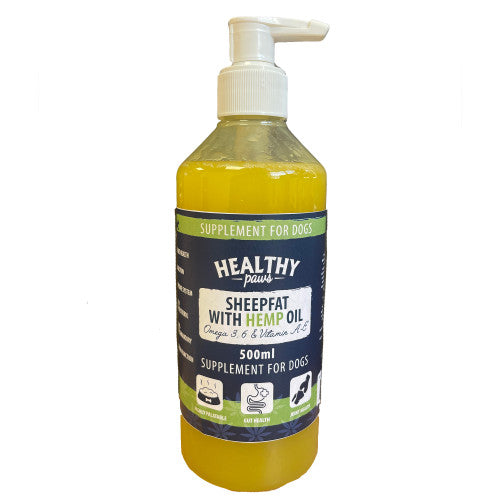 Heathly Paws Sheepfat with Hempseed Oil 500ml - North East Pet Shop Healthy Paws