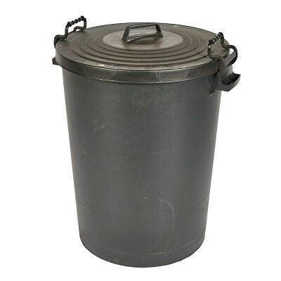 Heavy Duty Dustbin & Lid with Clip 110 litre Black - North East Pet Shop North East Pet Shop