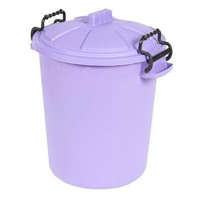 Heavy Duty Dustbin & Lid with Clip 50 litre Purple - North East Pet Shop North East Pet Shop