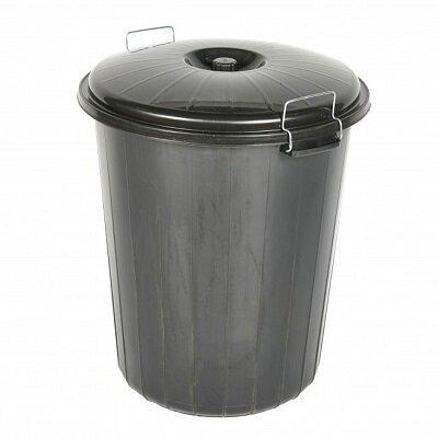 Heavy Duty Dustbin & Lid with Clip 70 litre Black - North East Pet Shop North East Pet Shop