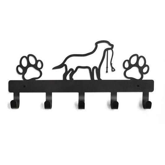 HelloYoung 5 Hooks Metal Paw Pet Dog Hanger Rack - North East Pet Shop North East Pet Shop 