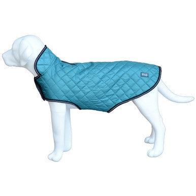Henry Wag Teal Quilted Dog Jacket Extra Small 35cm - North East Pet Shop Henry Wag