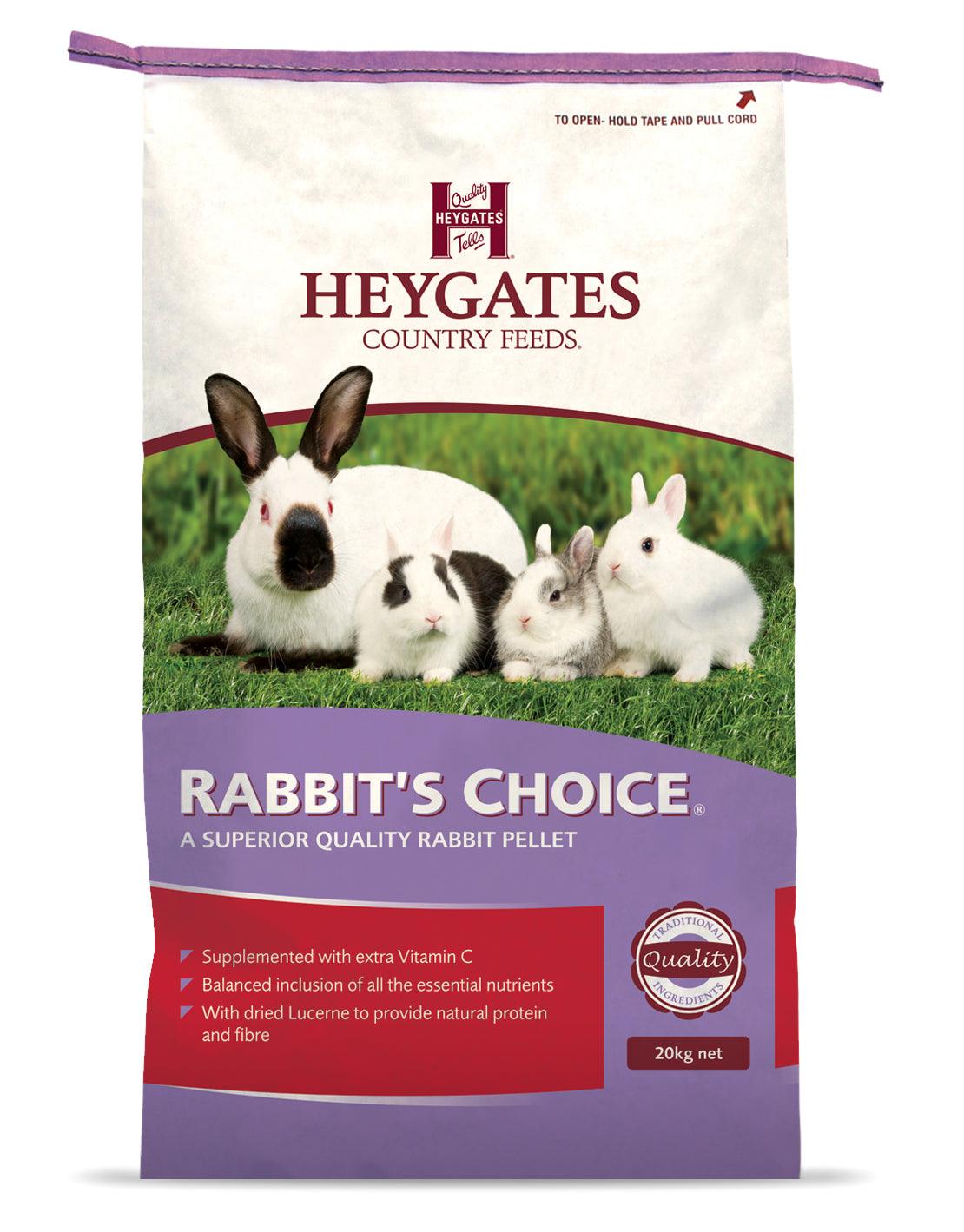 Heygates Rabbit Choice Pellets 20kg - North East Pet Shop Heygates