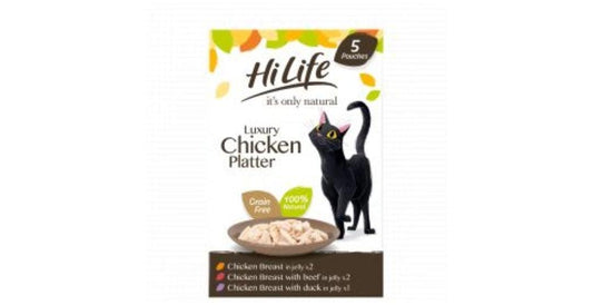 HiLife it's only natural - Luxury Chicken Platter In Jelly 50g - North East Pet Shop James Wellbeloved