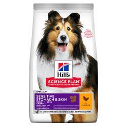 HILL'S SCIENCE PLAN Adult Sensitive Stomach & Skin Medium Dry Dog Food Chicken, 2.5kg - North East Pet Shop Hill's