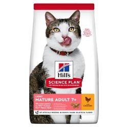 HILL'S SCIENCE PLAN Mature 7+ Adult Light Dry Cat Food Chicken, 7kg - North East Pet Shop Hill's