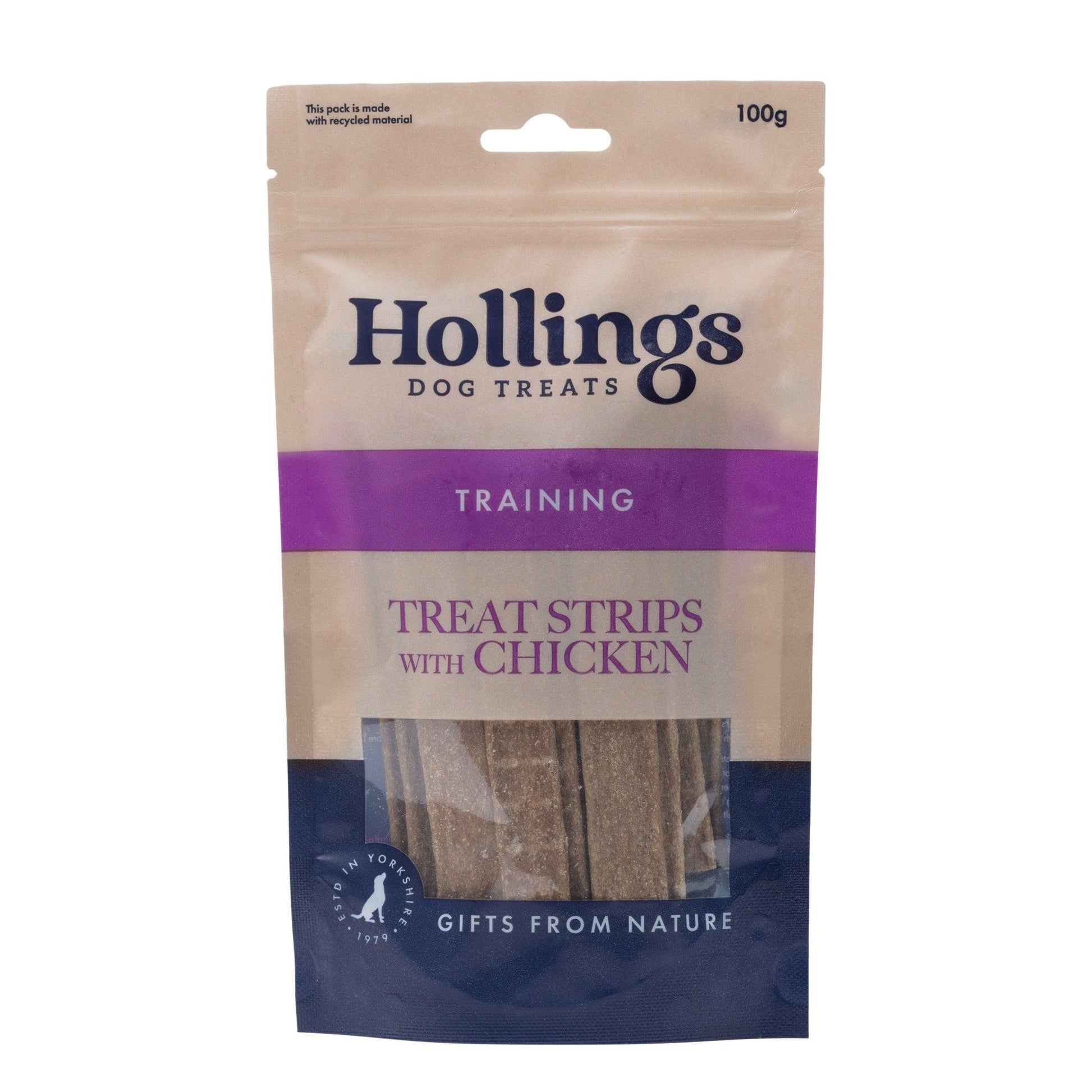 Hollings 100% Meat Treat Chicken 100g - North East Pet Shop Hollings