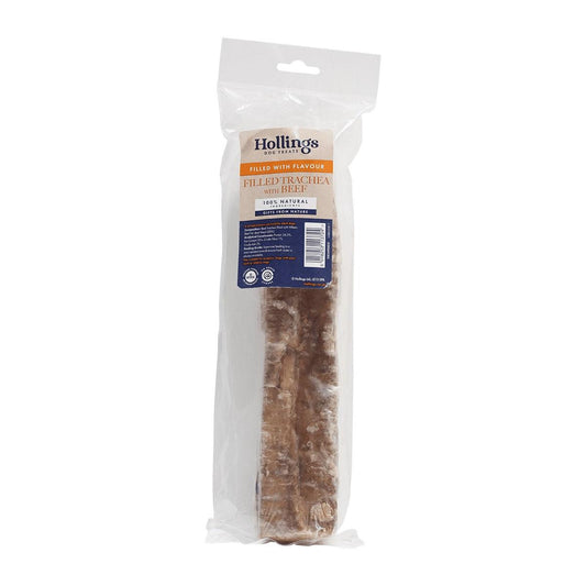 Hollings Beef Trachea with Venison Filling x10 - North East Pet Shop Hollings