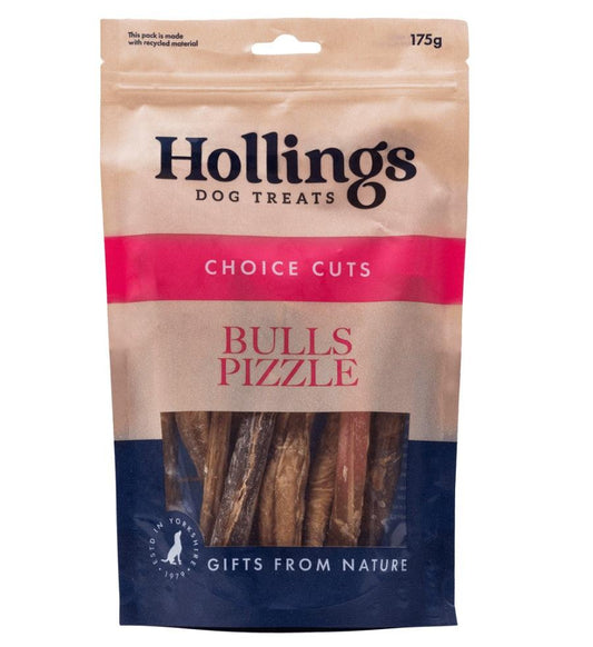 Hollings Bulls Pizzle 175g Pre Pack - North East Pet Shop Hollings