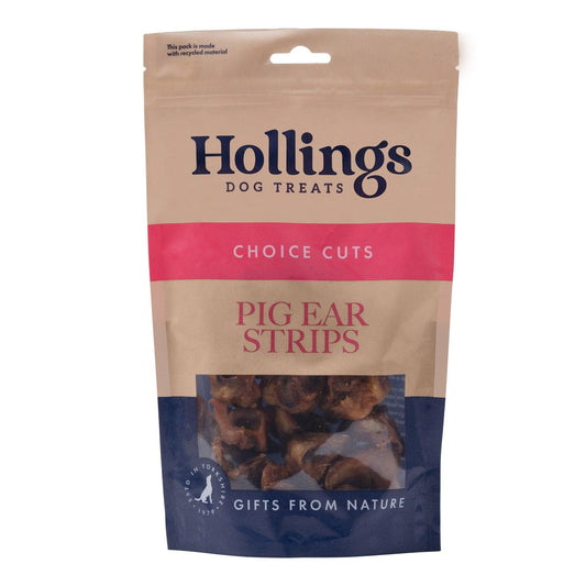 Hollings Pig Ear Strips 500g - North East Pet Shop Hollings