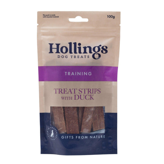 Hollings Treat Strips Duck 12x100g - North East Pet Shop Hollings