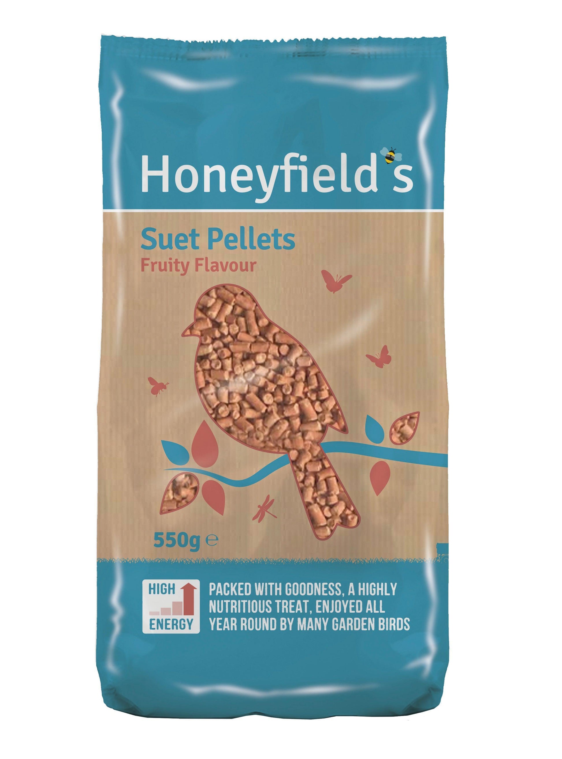 Honeyfield Suet Fruity Pellet 8x550g - North East Pet Shop Honeyfield's