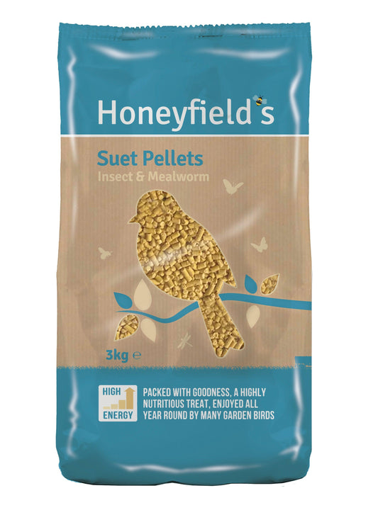 Honeyfield Suet MWorm Insect Pell 4x3kg - North East Pet Shop Honeyfield's