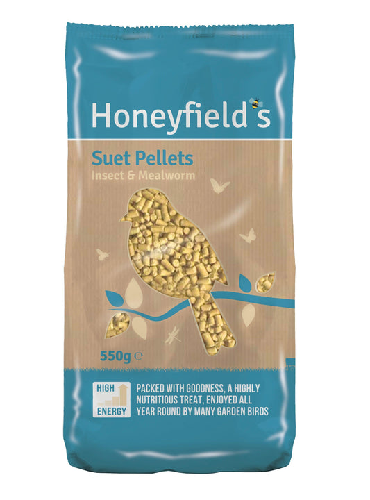 Honeyfield Suet MWorm Insect Pell 8x550g - North East Pet Shop Honeyfield's