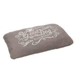 House of Paws Good Dog Linen Cushion S/M Grey - North East Pet Shop House of Paws