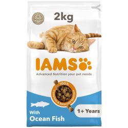 IAMS Adult Dry Cat Food Ocean Fish, 2kg - North East Pet Shop Iams