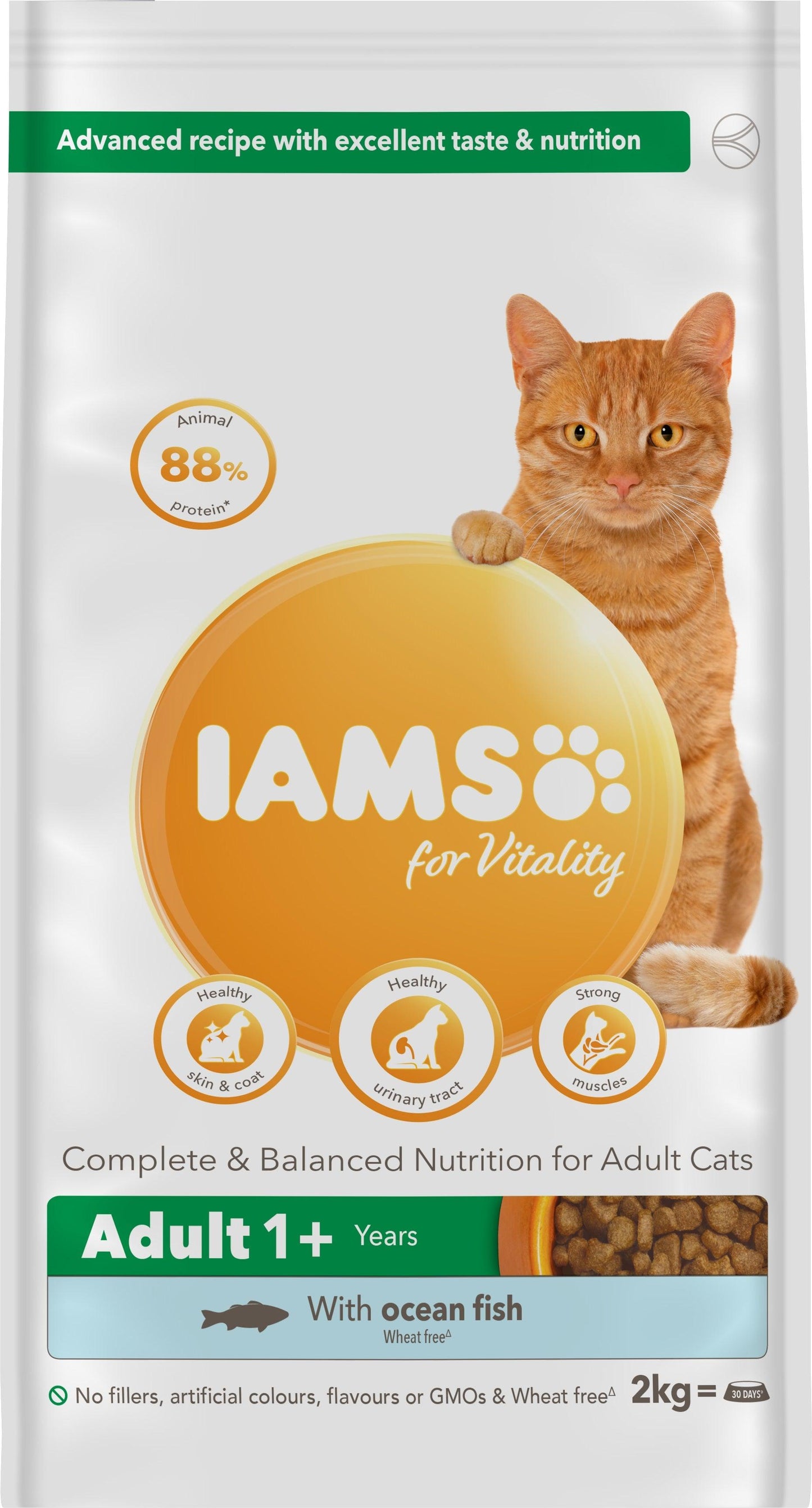 Iams Cat Adult Vitality Ocean Fish 2x2kg - North East Pet Shop Iams