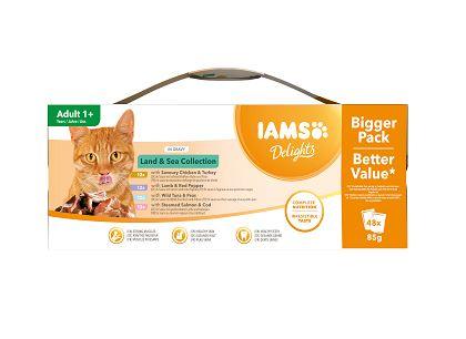 Iams Cat Delight Land&Sea Gravy 48x85g - North East Pet Shop IAMS