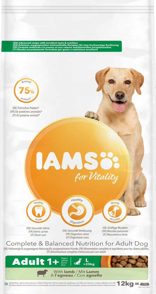 Iams Dog Adult Vitality Large Lamb - North East Pet Shop IAMS