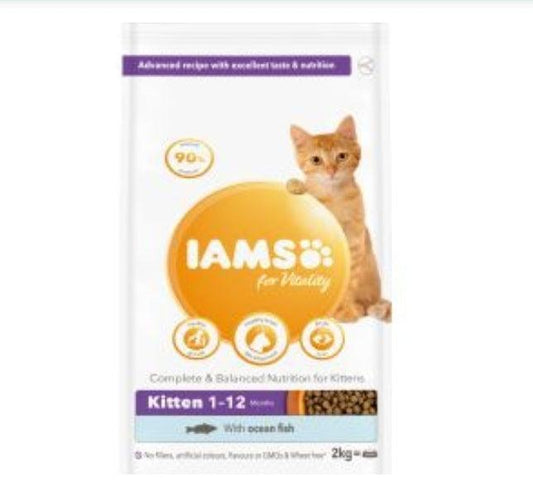 IAMS for Vitality Kitten Food with Fish 2KG - North East Pet Shop Iams