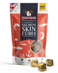 Skippers Dried 100% Salmon Skin Cubes 70g