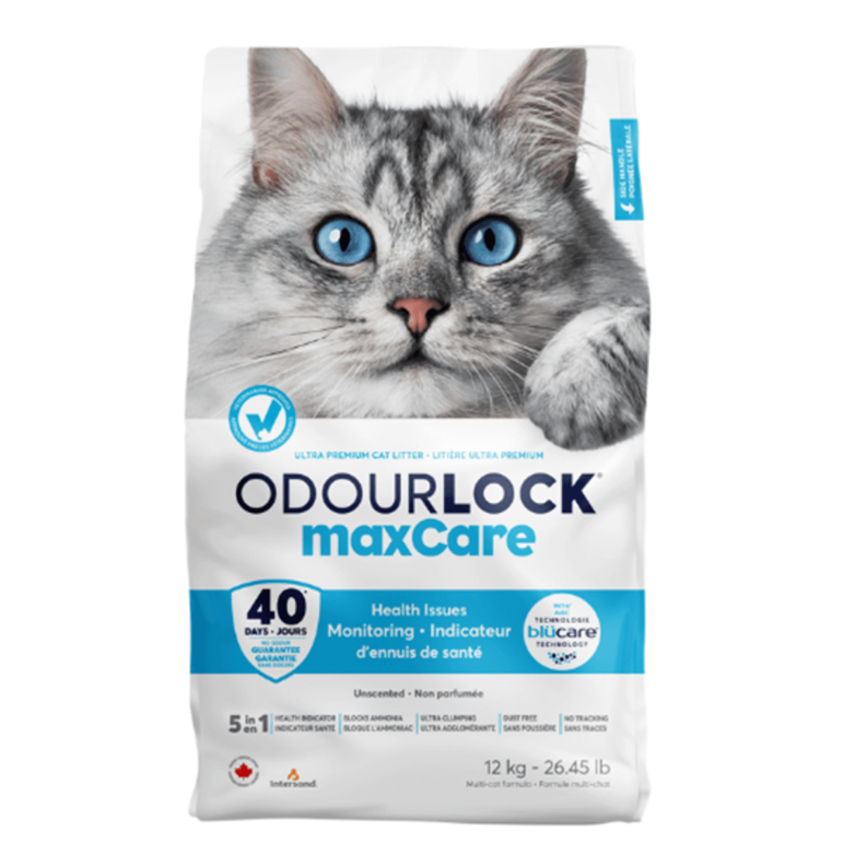 Intersand OdourLock maxCare Ultra-Premium Clay Cat Litter - 12kg - North East Pet Shop Intersand