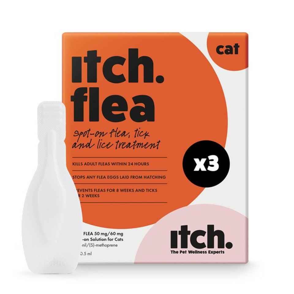 Itch Flea Spot On for Cats 3 Pipettes - North East Pet Shop ITCH