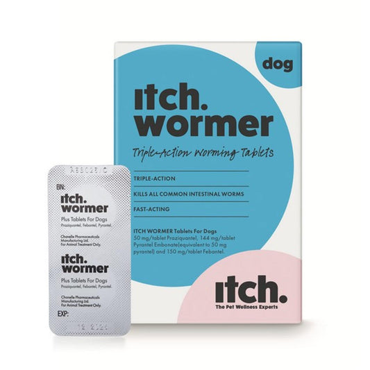 Itch Wormer Tablets for Dogs 3 to 20kg 2 pack - North East Pet Shop ITCH