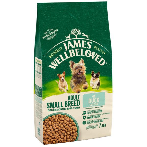 James Wellbeloved Adult Small Breed Duck & Rice 7.5kg - North East Pet Shop James Wellbeloved