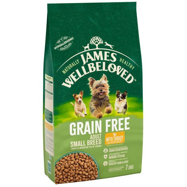 James Wellbeloved Adult Small Breed Grain Free Turkey & Vegetable 1.5kg - North East Pet Shop James Wellbeloved