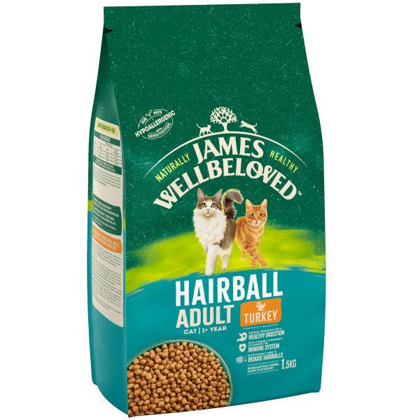 James Wellbeloved Cat Adult Hairball Turkey - North East Pet Shop James Wellbeloved