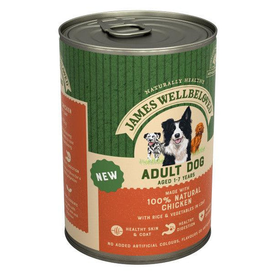 James Wellbeloved Dog Adult Chick Loaf Tin 12x400g - North East Pet Shop James Wellbeloved