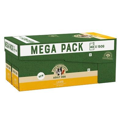 James Wellbeloved Dog Adult Lamb Pchs Mega 40x150g - North East Pet Shop James Wellbeloved