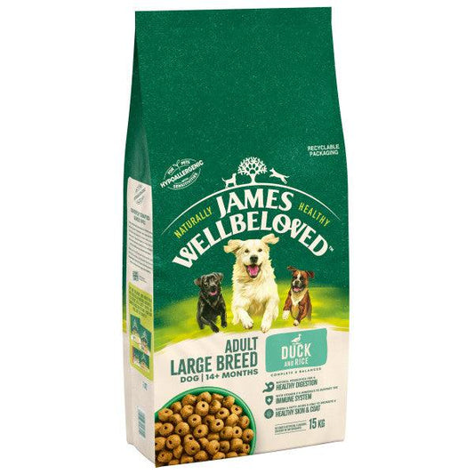 James Wellbeloved Dog Adult Large Duck & Rice - North East Pet Shop James Wellbeloved