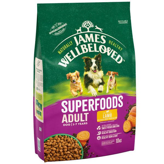 James Wellbeloved Dog Adult Superfoods Lamb - North East Pet Shop James Wellbeloved