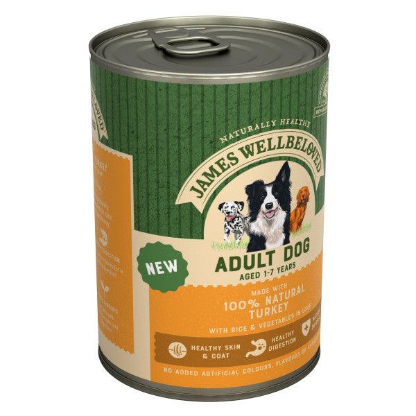 James Wellbeloved Dog Adult Turkey & Rice Loaf Tin 12 x 400g - North East Pet Shop James Wellbeloved