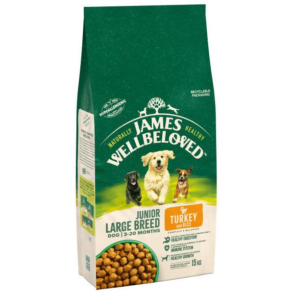 James Wellbeloved Dog Junior Large Turkey & Rice - North East Pet Shop James Wellbeloved