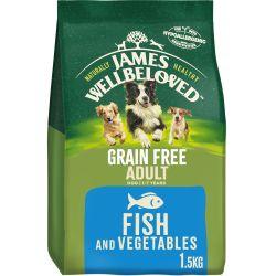 James Wellbeloved Grain Free Adult Dry Dog Food Fish & Veg, 10kg - North East Pet Shop James Wellbeloved