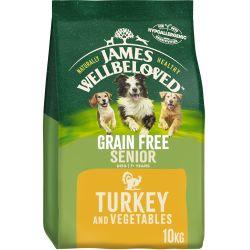 James Wellbeloved Grain Free Senior Dry Dog Food Turkey & Veg, 10kg - North East Pet Shop James Wellbeloved