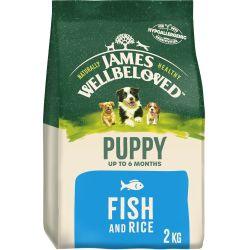 James Wellbeloved Puppy Complete Dry Dog Food Fish & Rice, 2kg - North East Pet Shop James Wellbeloved