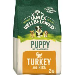 James Wellbeloved Puppy Complete Dry Dog Food Turkey & Rice, 2kg - North East Pet Shop James Wellbeloved