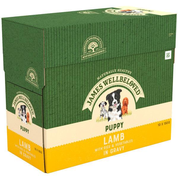 James Wellbeloved Puppy Lamb Grvy Pch 4x10x150g - North East Pet Shop James Wellbeloved