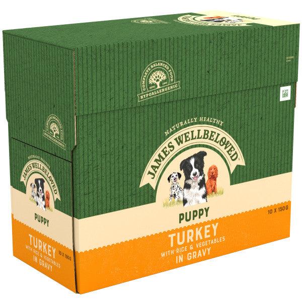 James Wellbeloved Puppy Turkey Grvy Pch 4x10x150g - North East Pet Shop James Wellbeloved