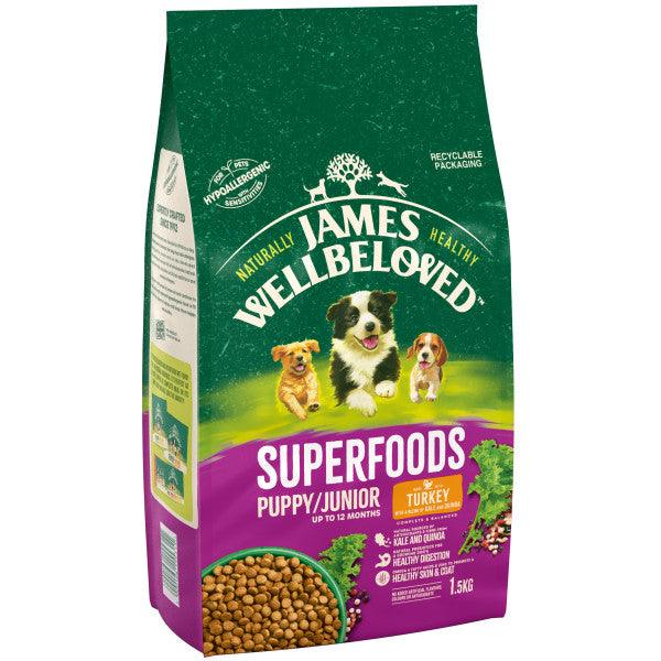 James Wellbeloved Puppy/Junior Superfoods Turkey - North East Pet Shop James Wellbeloved