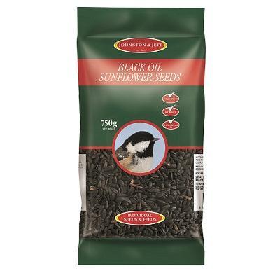 JJ Black Oil Sunflower Seeds 12x750g - North East Pet Shop Sunflower