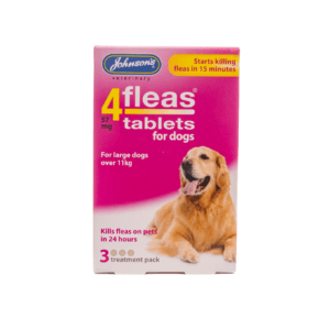 Johnsons 4Fleas Tabs Dog >11kg 3x6 - North East Pet Shop Johnsons Veterinary Products